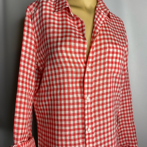 Frank Eileen size M Barry line plaid women’s shirts button down - Picture 2 of 11